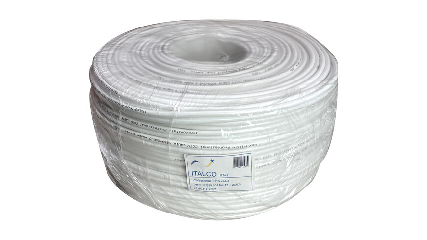 WesternSecurity RG59+2x0.5 200 White WesternSecurity RG59+2x0.5 200 White